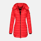 Veyla — Women’s Slim Quilted Hooded Puffer Coat with Ribbed Cuffs