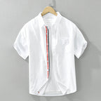 Finnor Linen Shirt — Lightweight Breathable Men’s Summer Shirt with Stripe Detail