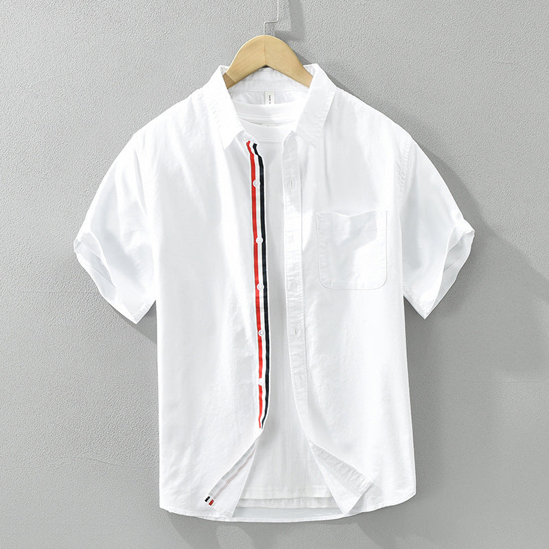 Finnor Linen Shirt — Lightweight Breathable Men’s Summer Shirt with Stripe Detail