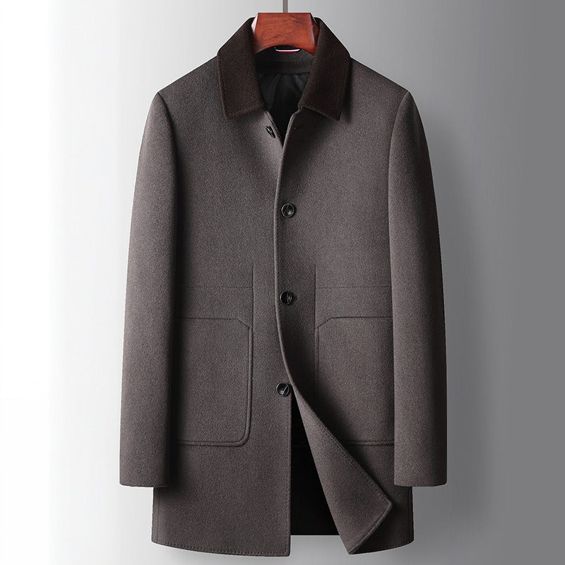 Manteau en laine de luxe pour homme | Tissu premium