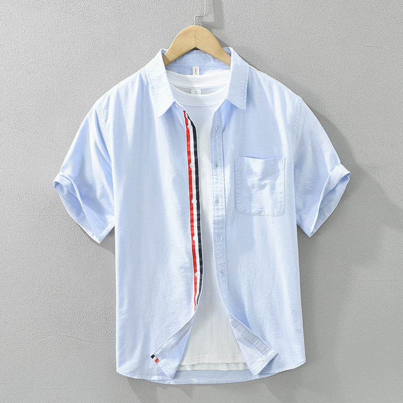Finnor Linen Shirt — Lightweight Breathable Men’s Summer Shirt with Stripe Detail