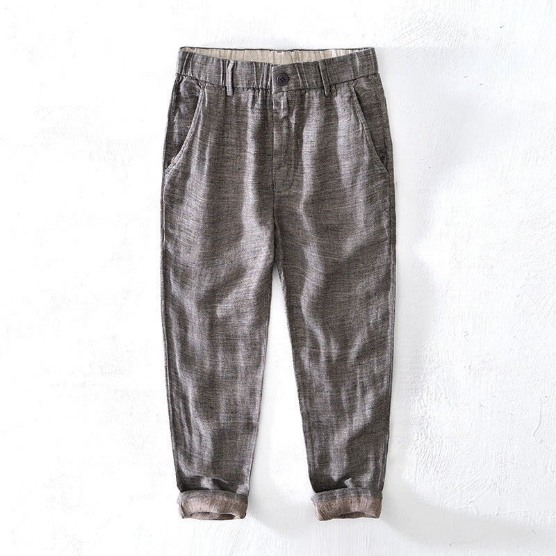 Toren — Breathable Linen Pants with Relaxed Fit and Elastic Waistband