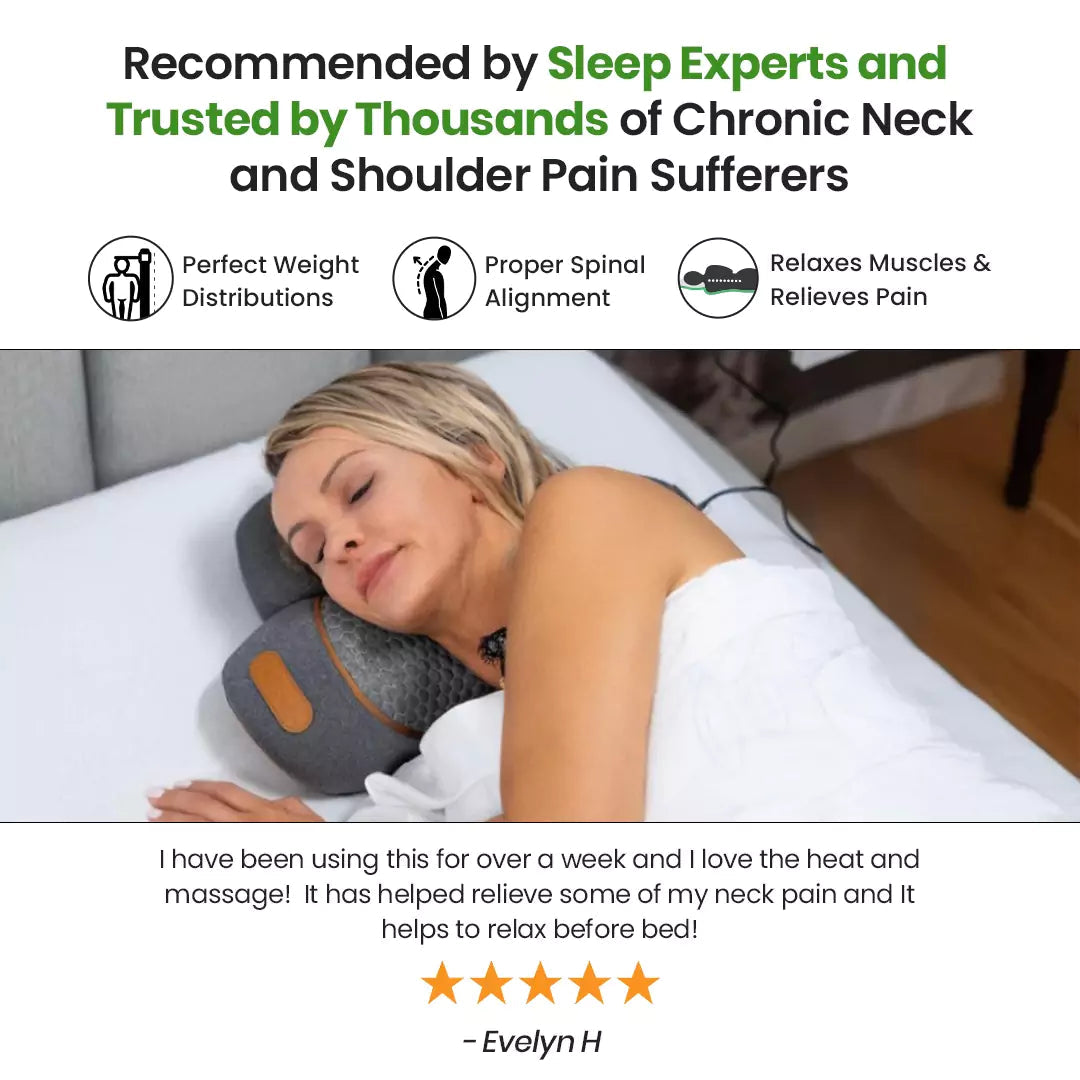 Neck Support and Massage Device™ — Gentle Warmth, Instant Relief