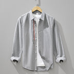 Soreno — Men's Premium Linen Shirt with Subtle Chest Accent