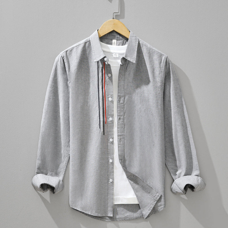 Soreno — Men's Premium Linen Shirt with Subtle Chest Accent