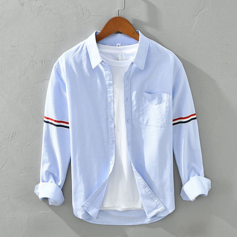 Liora — Lightweight Gossamer Linen Shirt with Modern Stripes