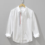 Soreno — Men's Premium Linen Shirt with Subtle Chest Accent