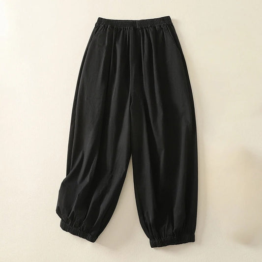 Linora — Breathable Linen Harem Pants with Tapered Fit