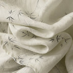 Fiona Women's Blouse | Lightweight Flax with Bamboo Motif