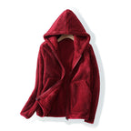 Cozy Fleece-Lined Hoodie with Hood and Pockets for Warmth