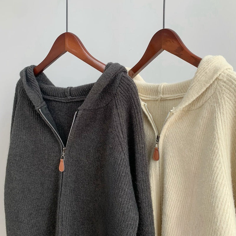 Ely Women's Hooded Sweater | Premium Fiber Zip-Up Design