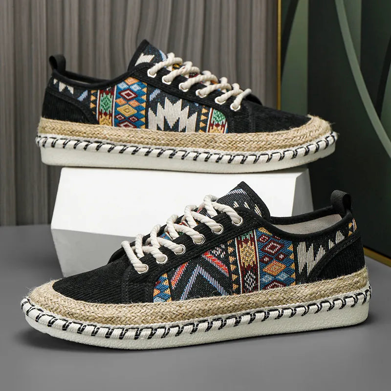 Trek Sneakers | Lightweight Canvas, Tribal-Inspired Design