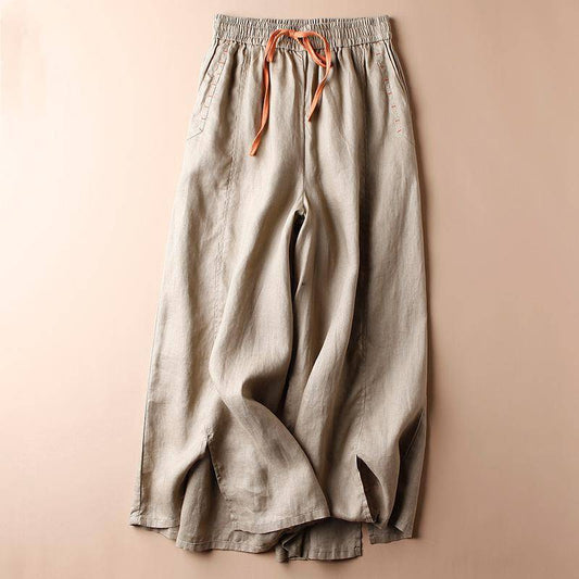 Liora Linen Pants — Breathable Relaxed-Fit Pants with Flexible Waistband