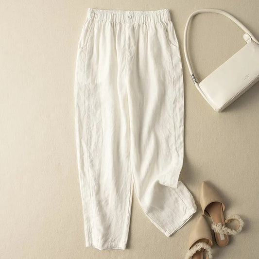 Lioren Linen Pants — Breathable Tailored Trousers with Soft Comfort