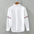 Liora — Lightweight Gossamer Linen Shirt with Modern Stripes