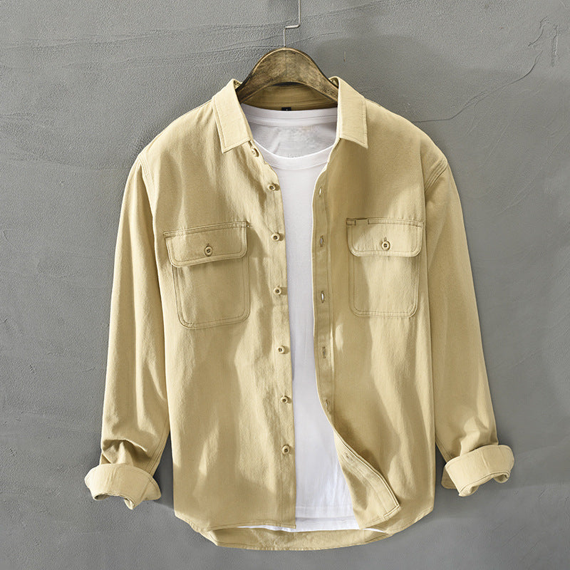 Lightweight Gossamer Linen Shirt with Flap Pockets, Relaxed Fit for All Seasons