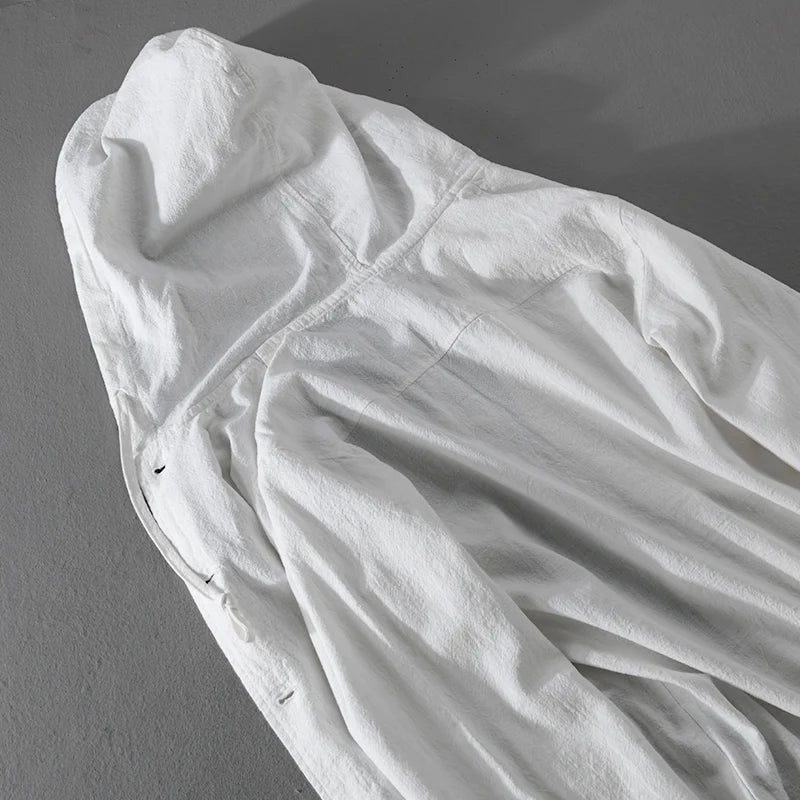 Lightweight Cotton-Linen Blend Hoodie with Breathable, Soft Texture