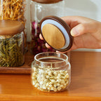 Airtight Glass Kitchen Storage Jars with Acacia Wood Lids – Stylish Pantry Organization 3