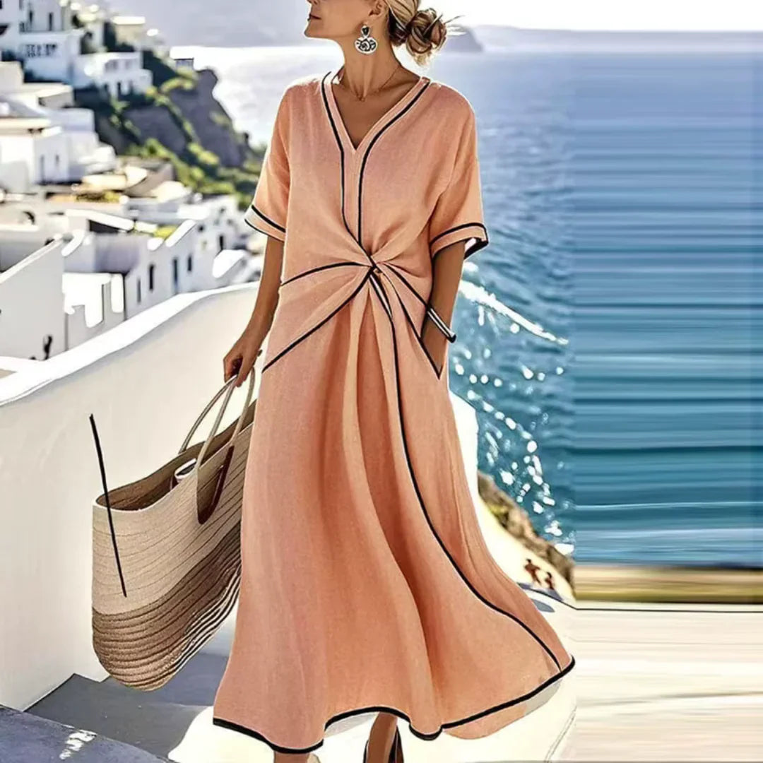 Ava Women's Dress | Flattering V-Neck, Lightweight Summer Style 2