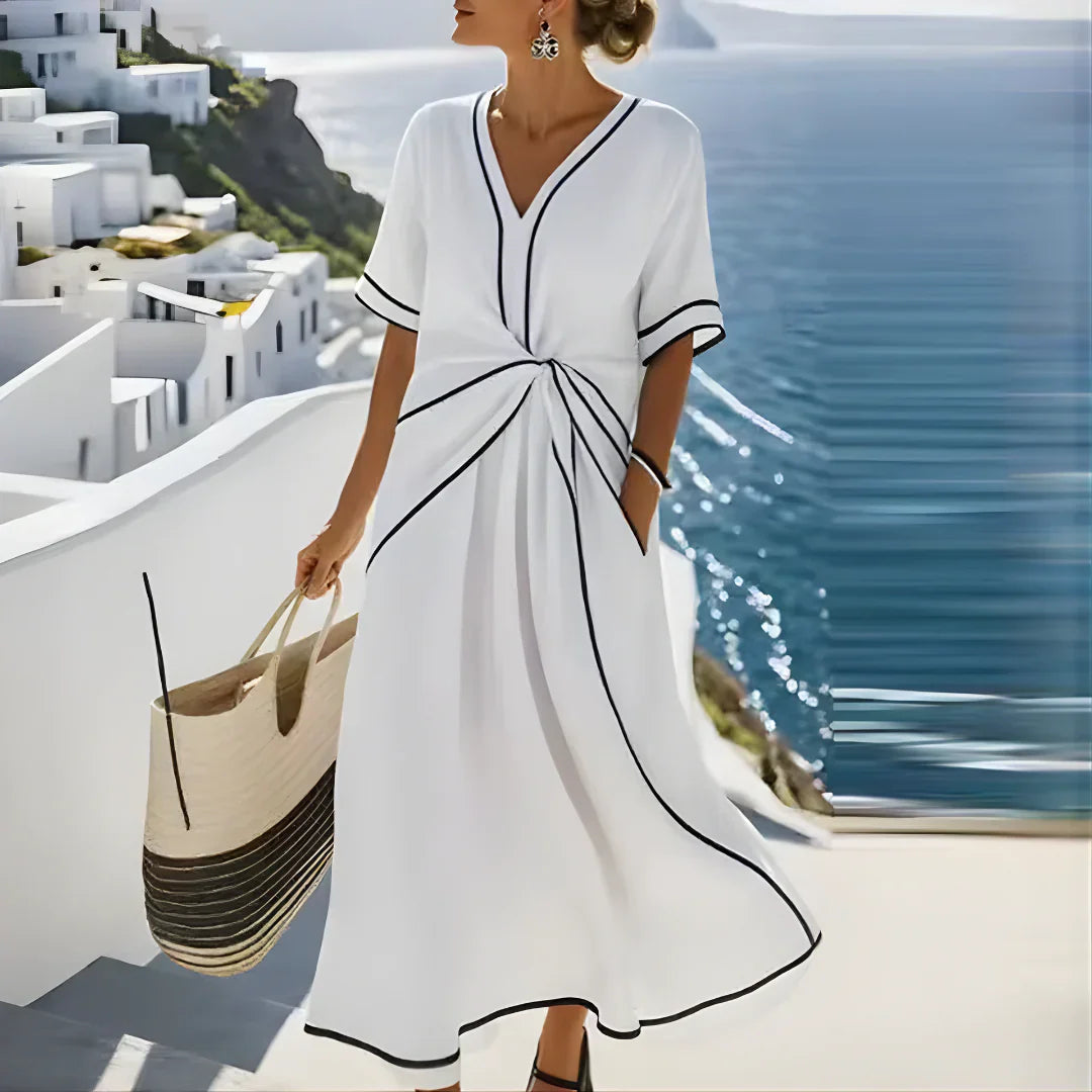 Ava Women's Dress | Flattering V-Neck, Lightweight Summer Style 3