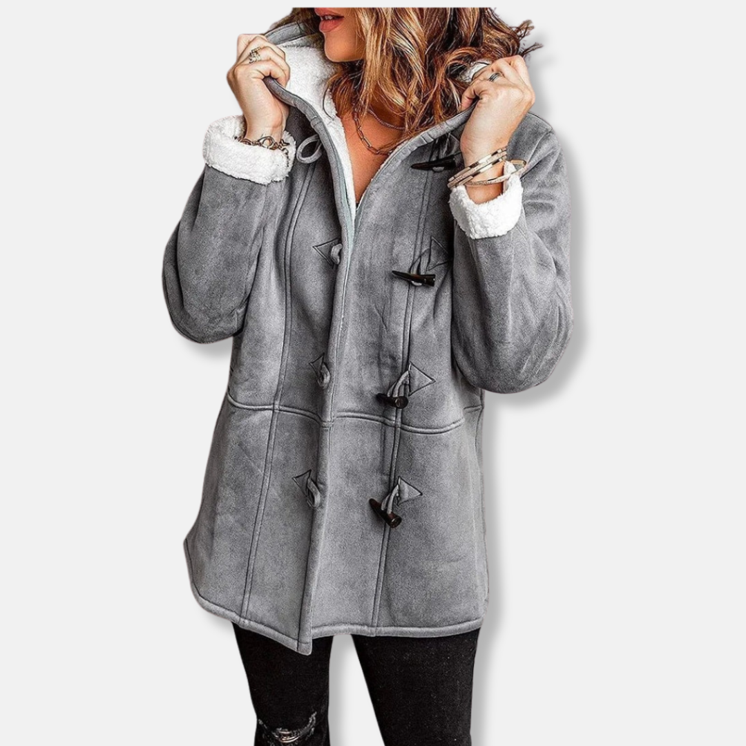 Ava Women's Jacket | Faux Suede with Sherpa Lining 1