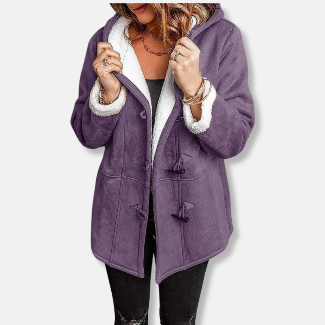 Ava Women's Jacket | Faux Suede with Sherpa Lining 6