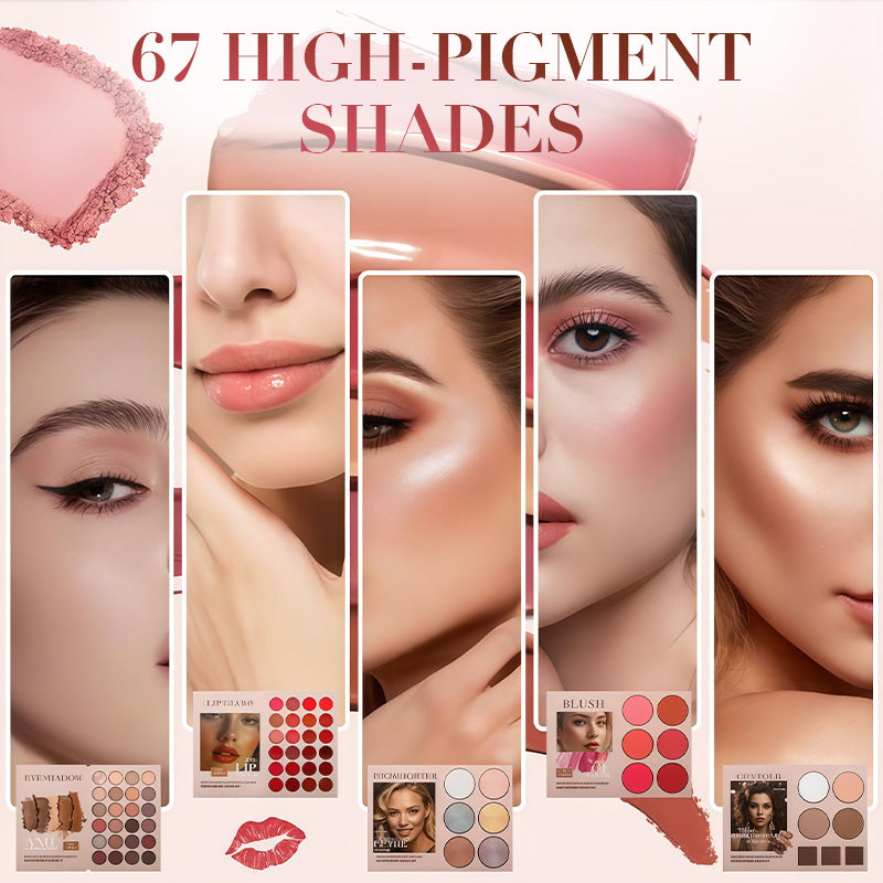 Bella Eyeshadow Palette | 67 Highly Pigmented Shades, Book-Style Design 6