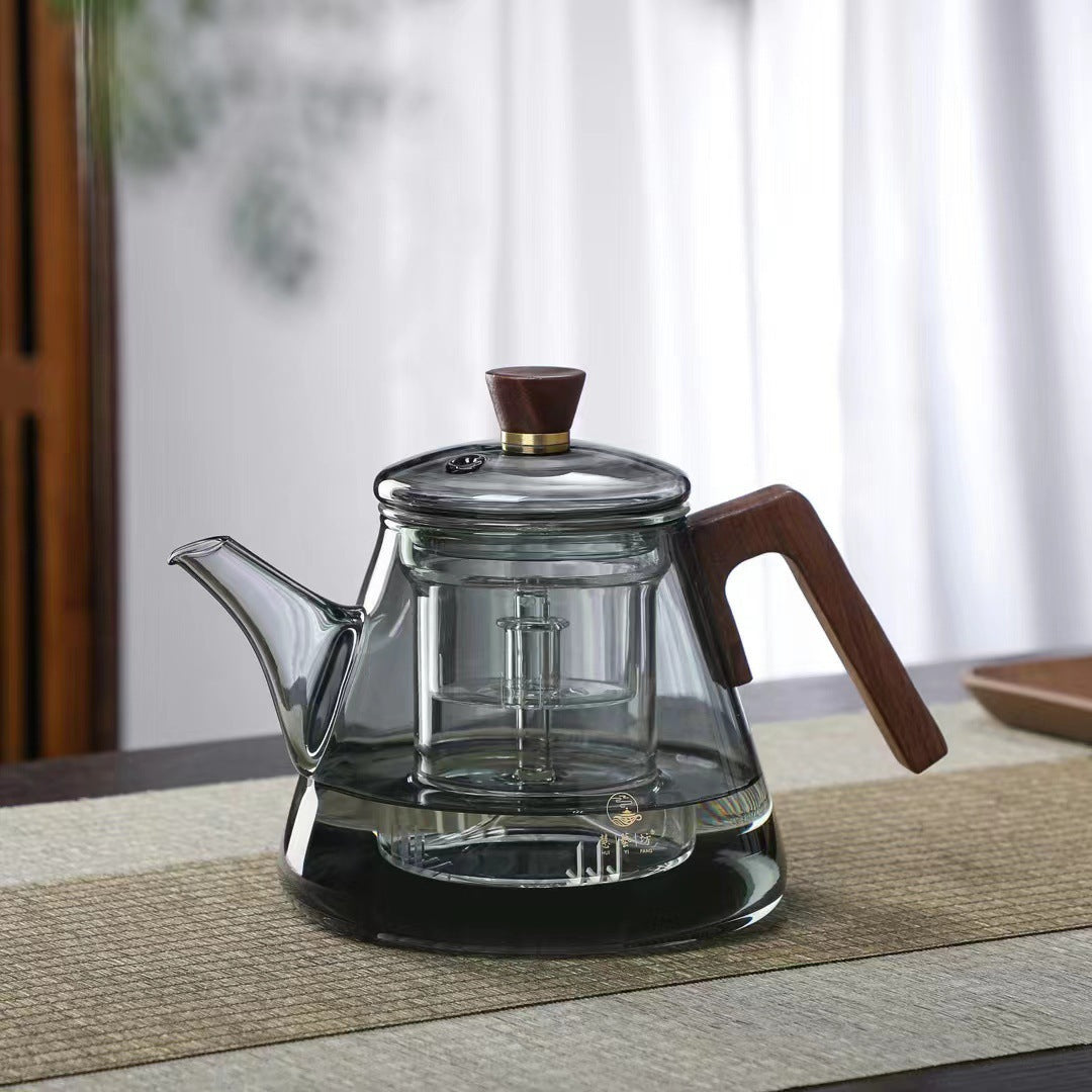 Borosilicate Glass Teapot with Wooden Handle – 900ml Capacity for Loose-Leaf and Herbal Tea 5