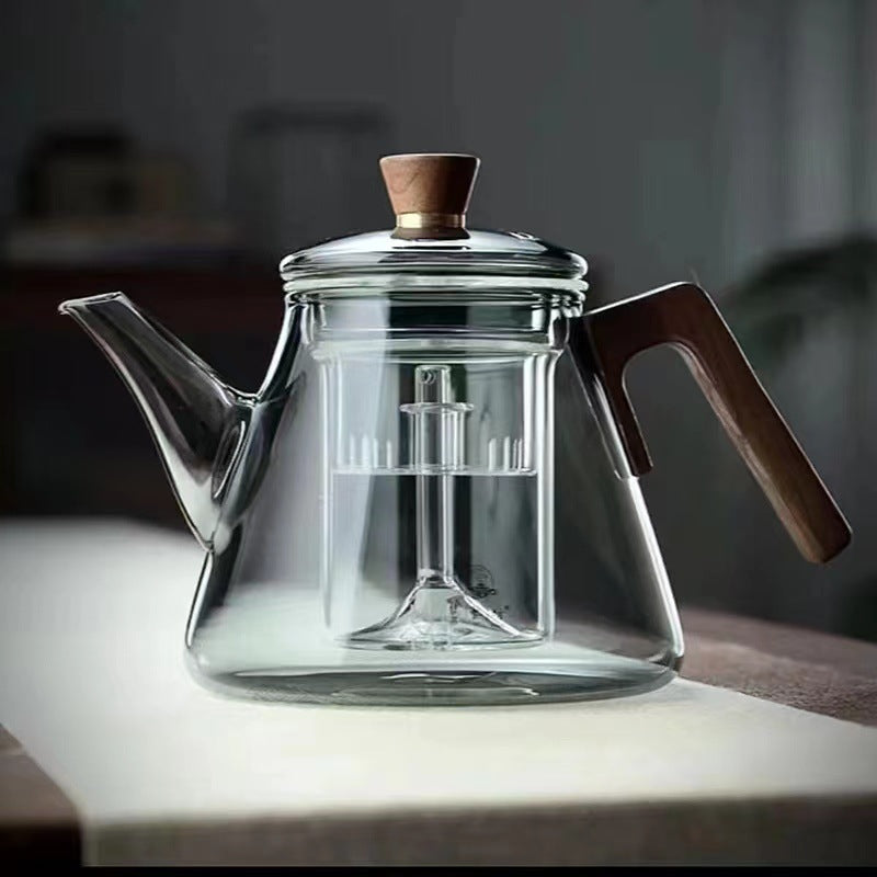 Borosilicate Glass Teapot with Wooden Handle – 900ml Capacity for Loose-Leaf and Herbal Tea 6