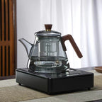 Borosilicate Glass Teapot with Wooden Handle – 900ml Capacity for Loose-Leaf and Herbal Tea 7