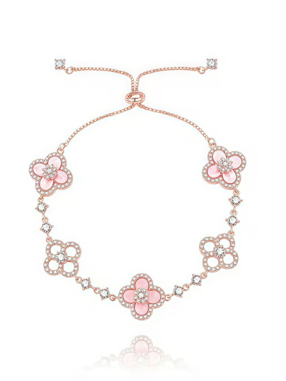 Brilliant Glimmer Bracelet | 14K Gold-Plated, Floral Design, Waterproof 0