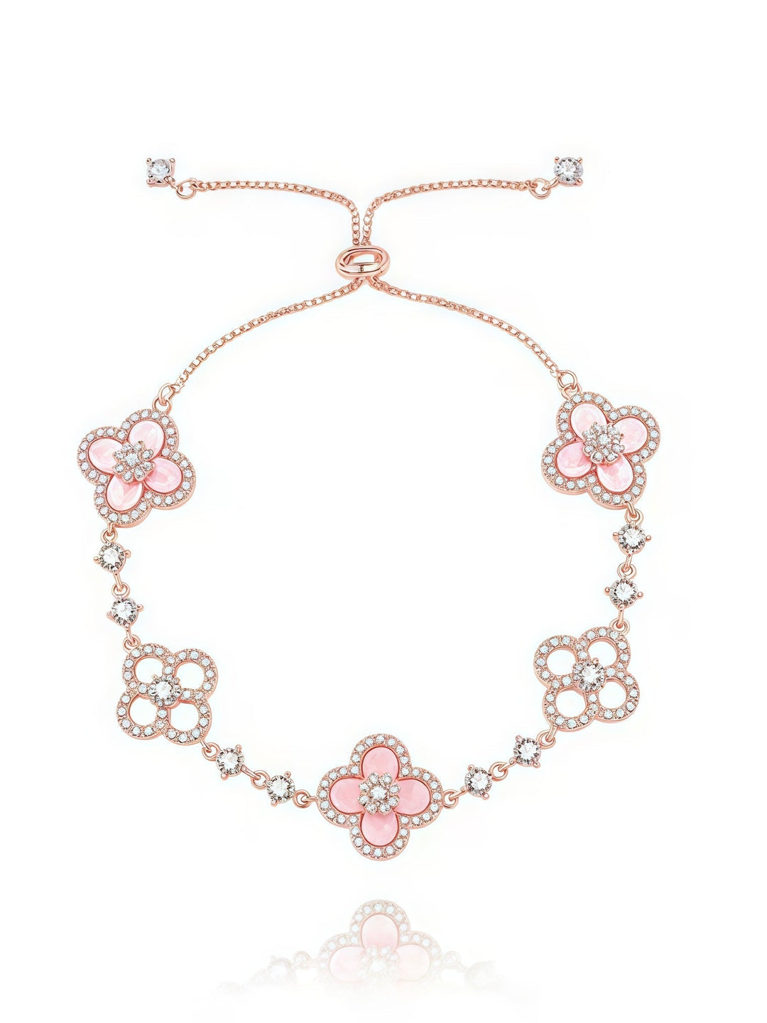 Brilliant Glimmer Bracelet | 14K Gold-Plated, Floral Design, Waterproof 0