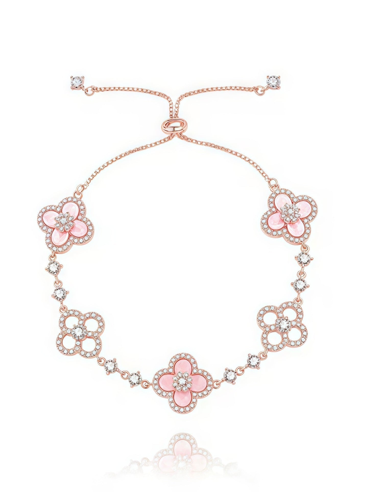 Brilliant Glimmer Bracelet | 14K Gold-Plated, Floral Design, Waterproof 0