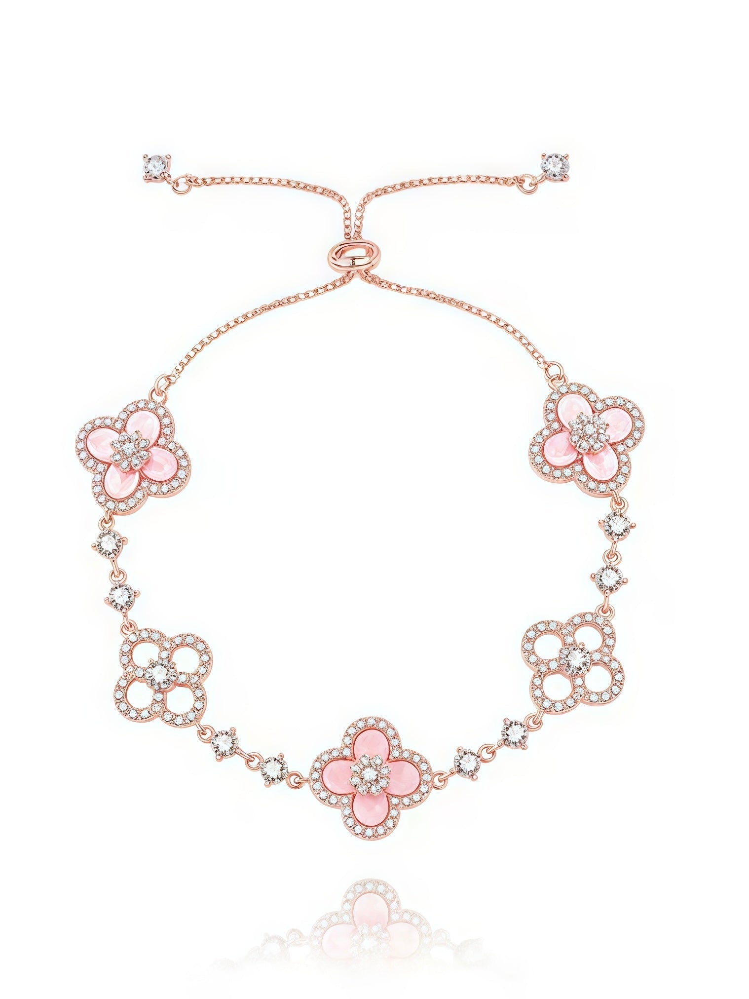 Brilliant Glimmer Bracelet | 14K Gold-Plated, Floral Design, Waterproof 0
