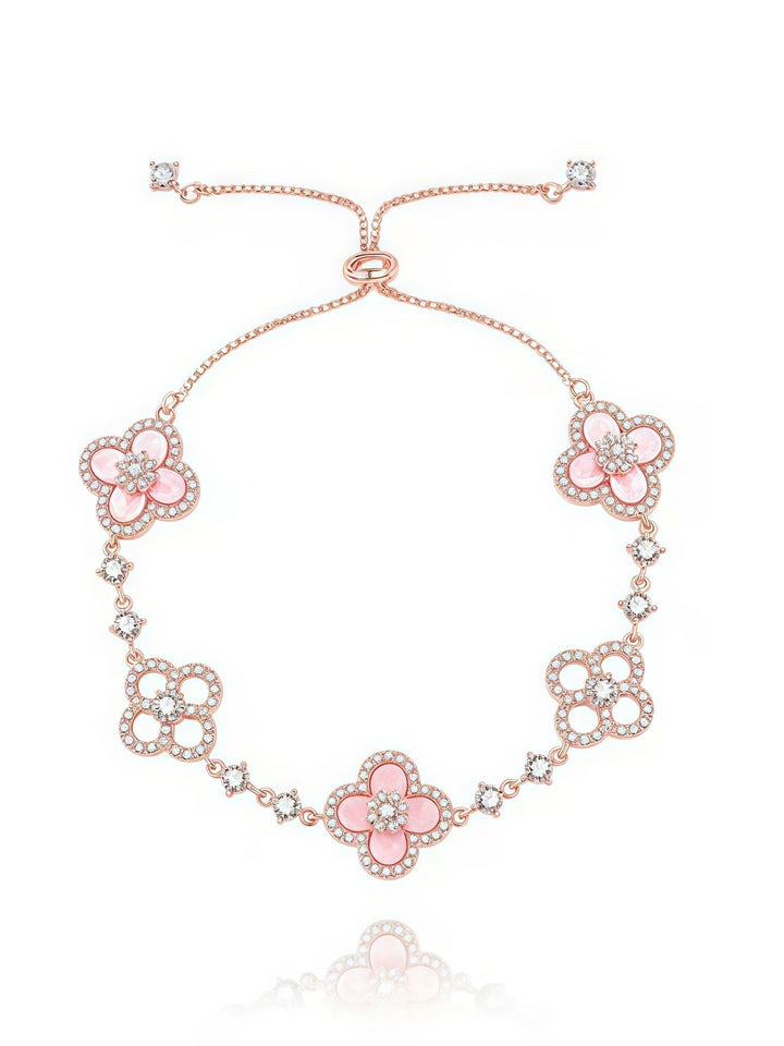 Brilliant Glimmer Bracelet | 14K Gold-Plated, Floral Design, Waterproof 0