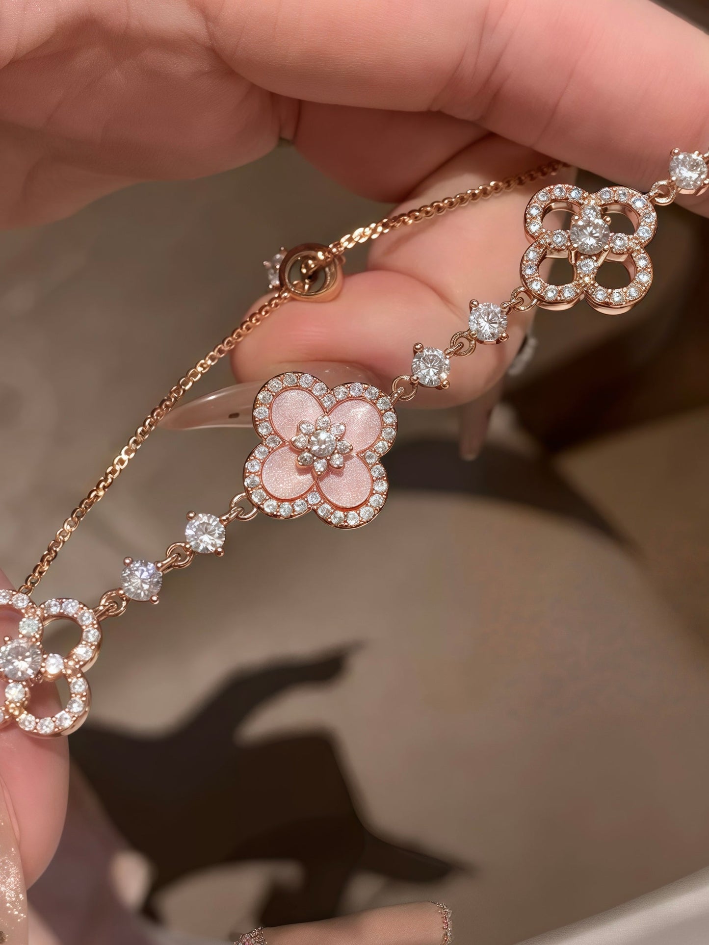 Brilliant Glimmer Bracelet | 14K Gold-Plated, Floral Design, Waterproof 2