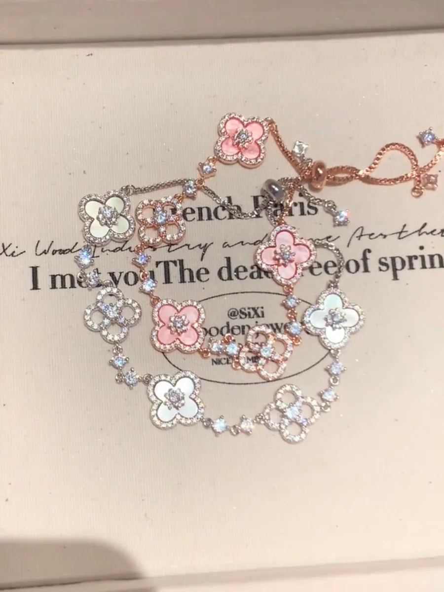 Brilliant Glimmer Bracelet | 14K Gold-Plated, Floral Design, Waterproof 3