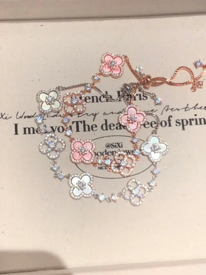 Brilliant Glimmer Bracelet | 14K Gold-Plated, Floral Design, Waterproof 3