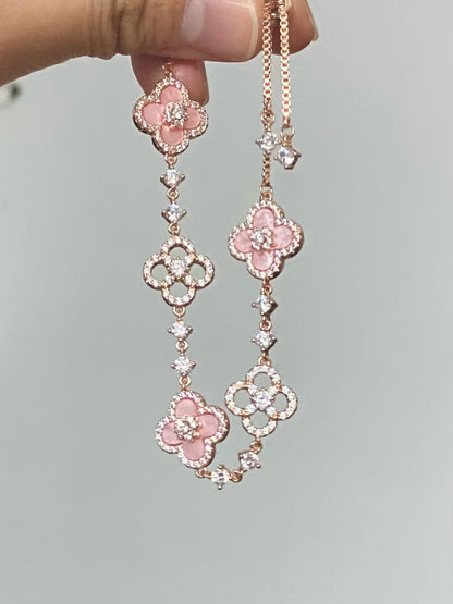 Brilliant Glimmer Bracelet | 14K Gold-Plated, Floral Design, Waterproof 5