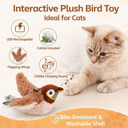 Buzzy BirdBuddy Cat Toy | Interactive, USB Rechargeable 5