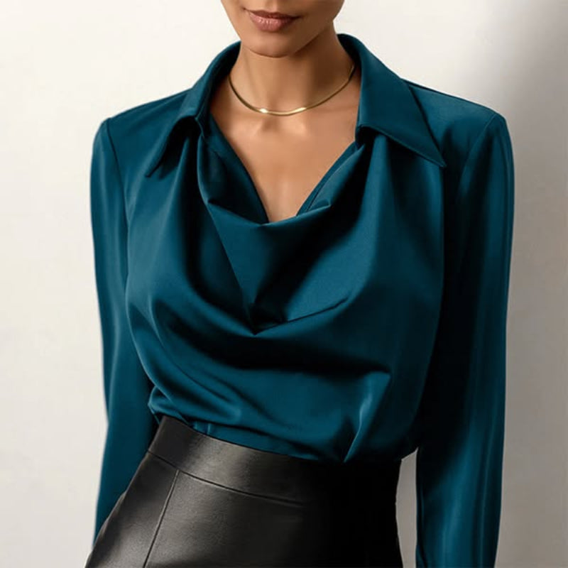 Italian-Inspired Tailored Blouse with Luxurious Comfort for Work