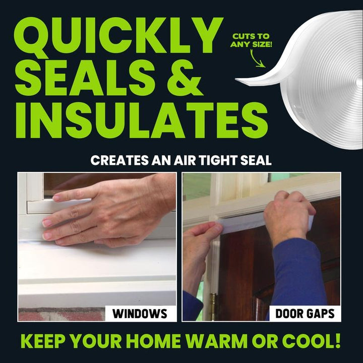 DuraSeal Weather Stripping | Self-Adhesive Silicone Door Seal Strip 1