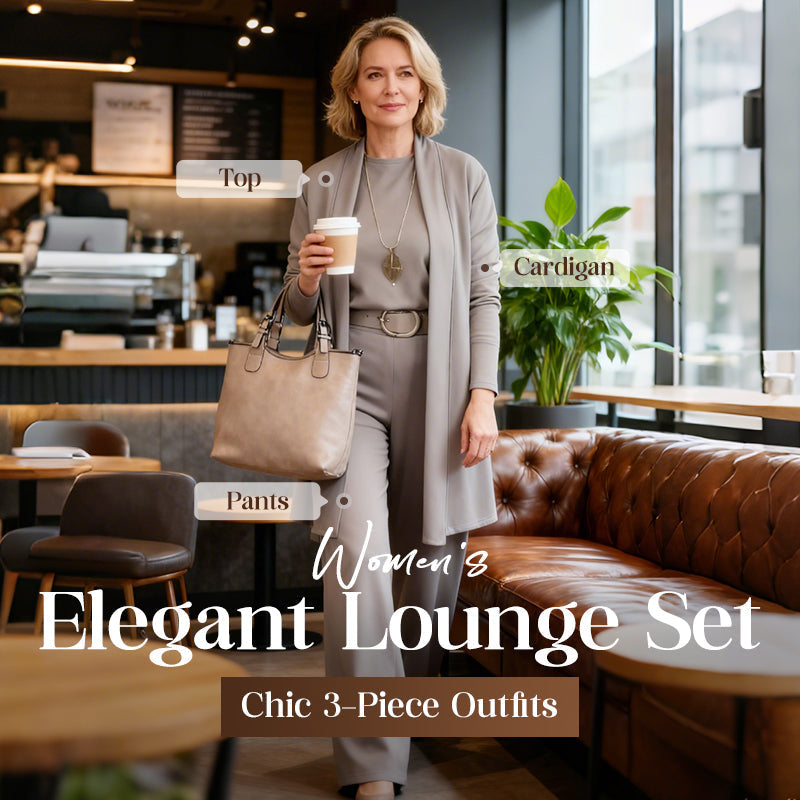 Elysian Women's Set | Soft Loungewear Cardigan, Top, and Pants 0