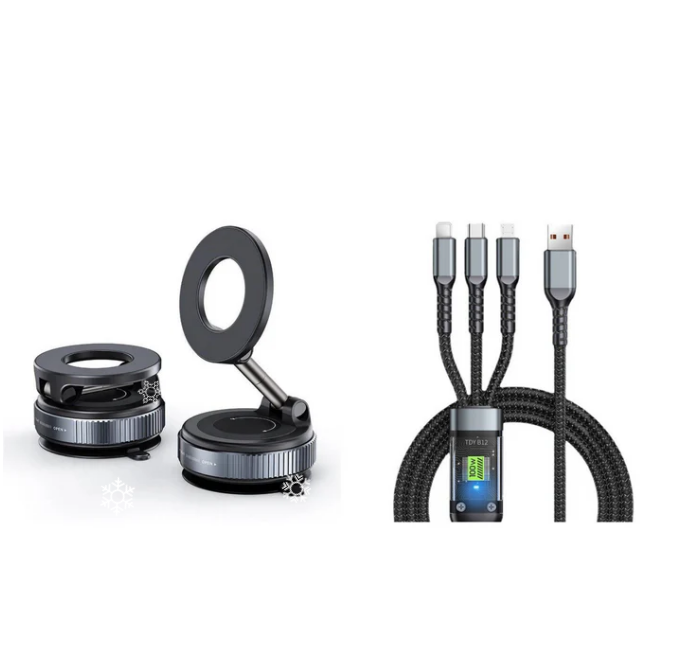 Falcon Car Phone Holder | Foldable Magnetic Design, Universal Fit 11