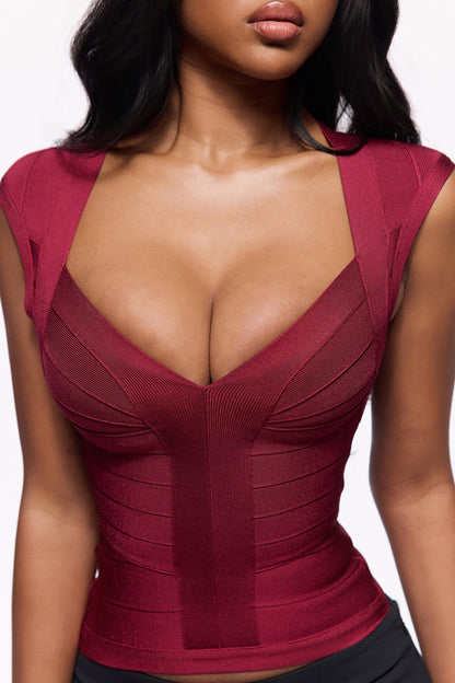 Fina Crop Top | Flattering Bandage Design, True to Size Fit 3