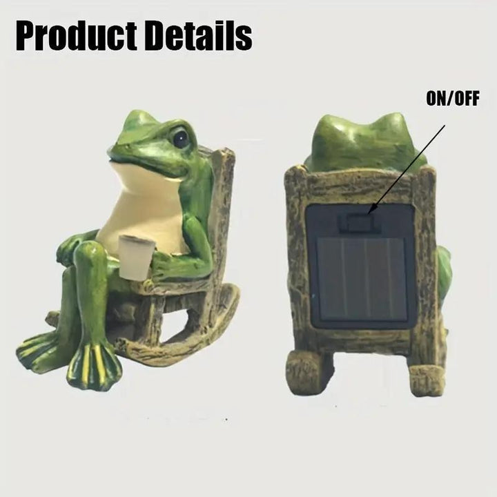 Frodo Garden Statue | Solar-Powered Frog Decor, Eco-Friendly 5