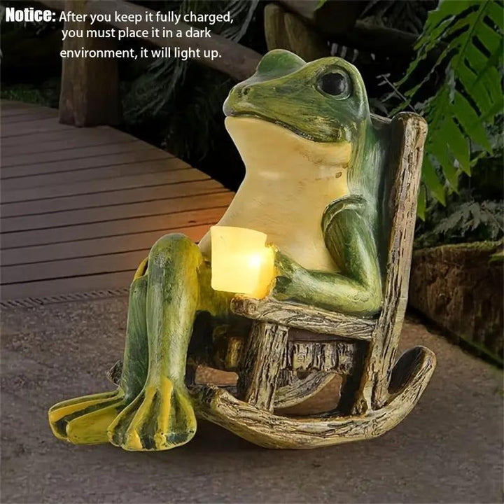 Frodo Garden Statue | Solar-Powered Frog Decor, Eco-Friendly 6