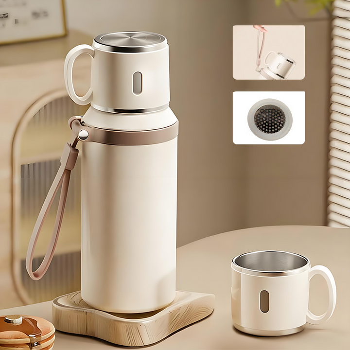 Frost Insulated Water Bottle | Stainless Steel, Vacuum-Sealed with Dual-Purpose Lid 0