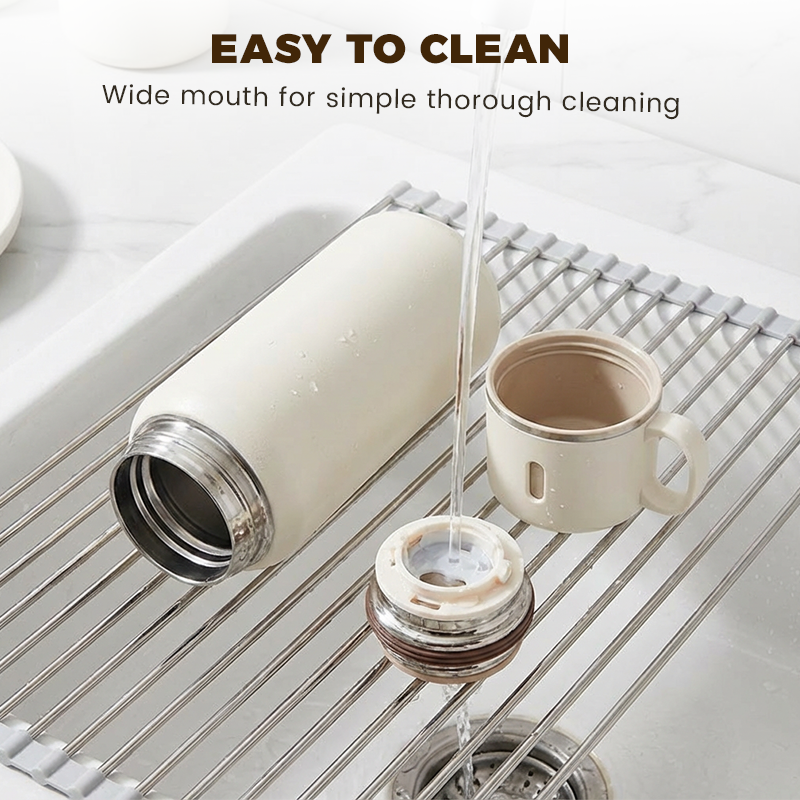 Frost Insulated Water Bottle | Stainless Steel, Vacuum-Sealed with Dual-Purpose Lid 7