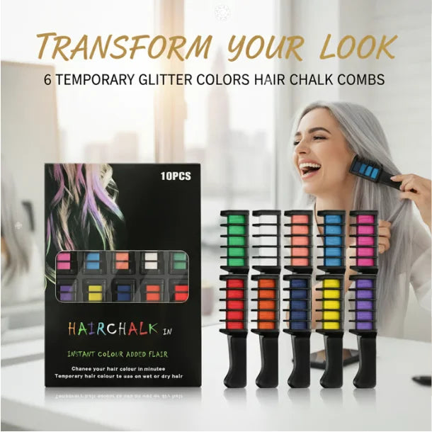 Hara Hair Dye Comb Set | Non-Toxic Temporary Hair Color, Easy Washout 1